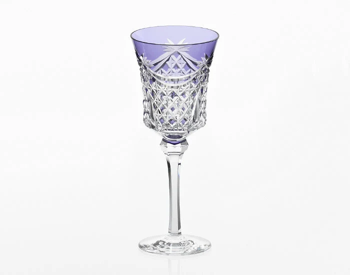 Kagami Kristall Edo Kiriko Glas Lila K3602-2835-CMP