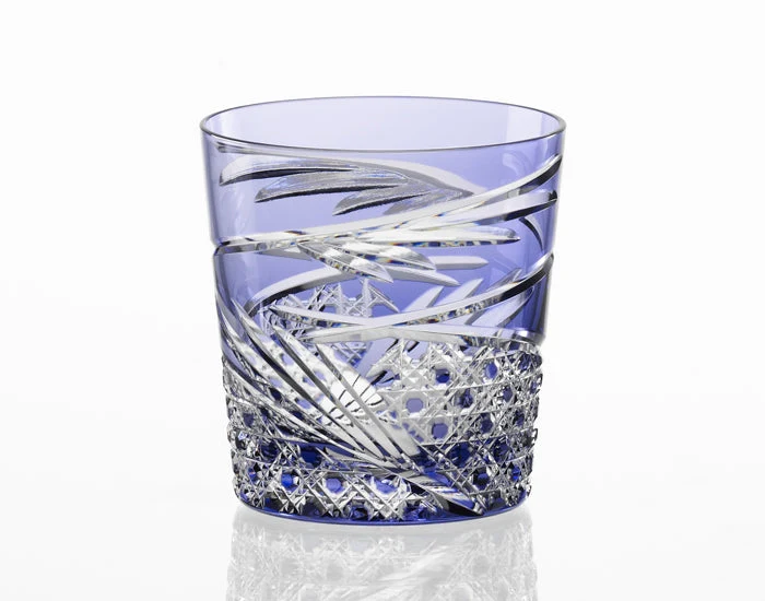 Kagami Kristall Edo Kiriko Glas Lila T577-2944-CMP