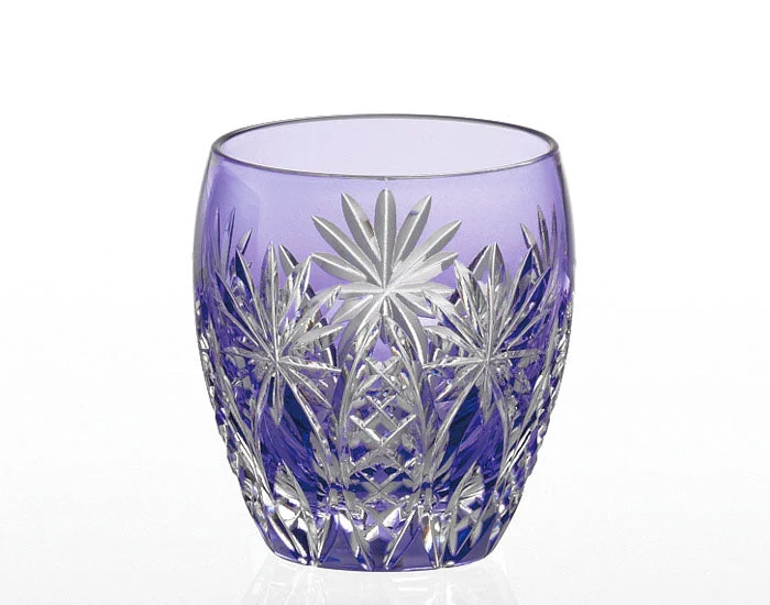 Kagami Kristall Edo Kiriko Glas Lila T727-2668-CMP