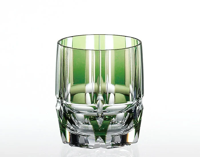 Kagami Crystal Edo Kiriko Glas Grön [Bamboo Zen] T117-1908-CGR