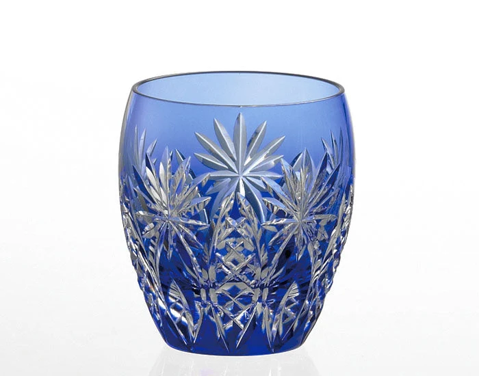 Kagami Kristall Edo Kiriko Glas Blå T727-2668-CCB