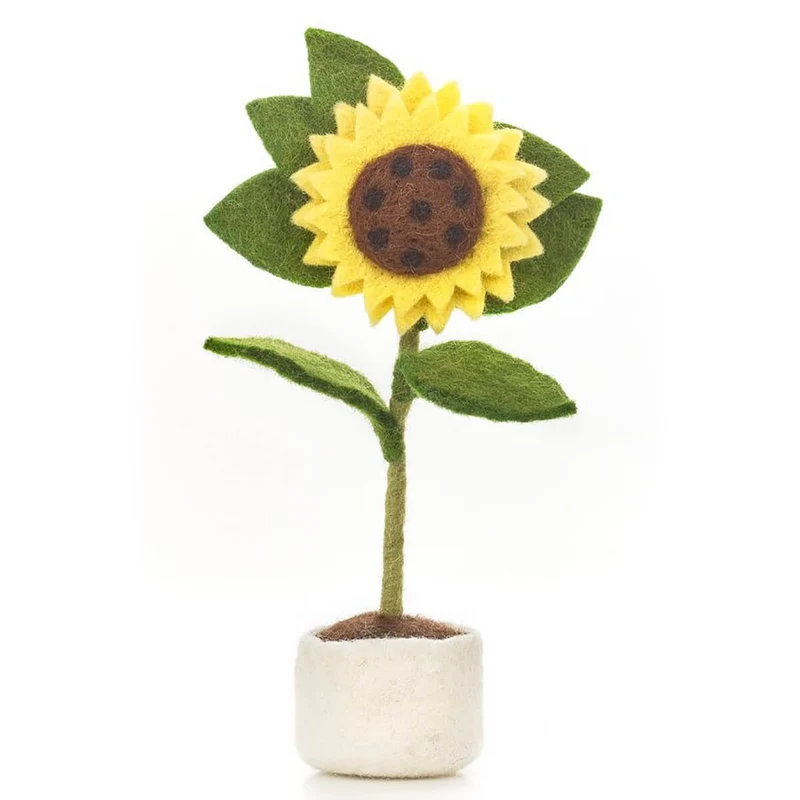 Sunny Sunflower Standing Felt Decoration by Felt So Good