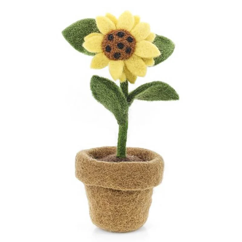 Garden Sunflower Standing Felt Decoration by Felt So Good