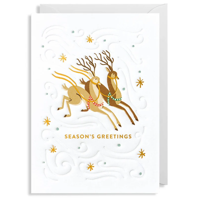 Reindeer Christmas Greetings Card by Meghann Rader for Lagom Design