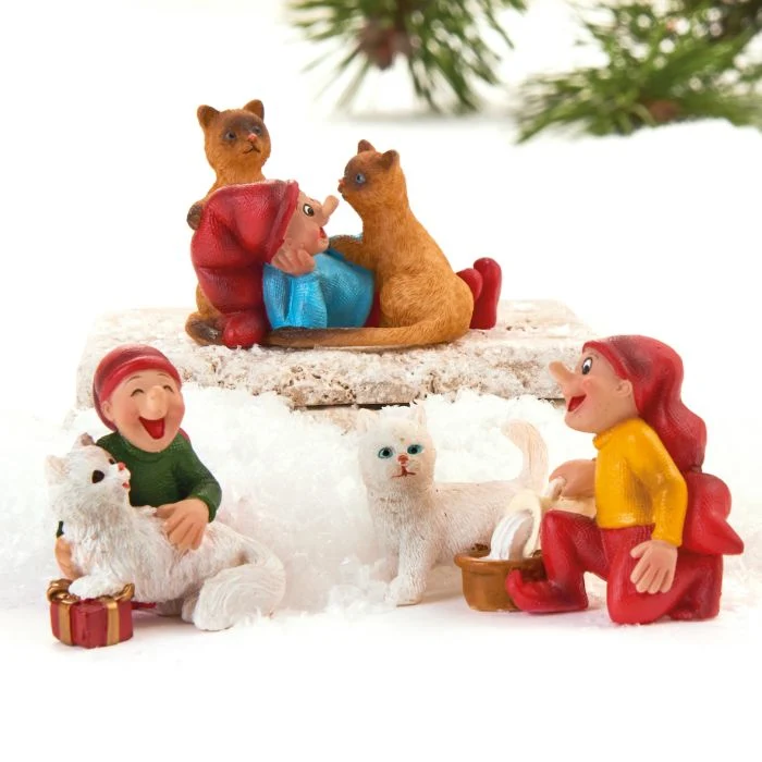 Bramming tomte med katt
