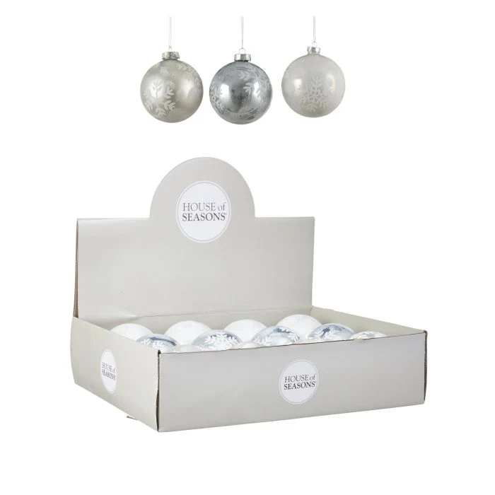 Julkulor silver eller vit