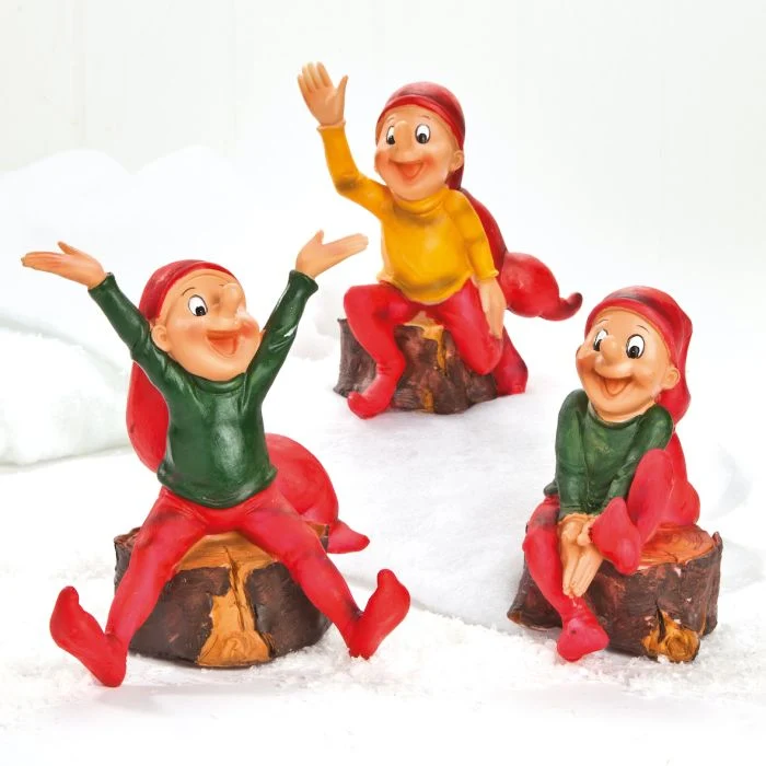 Bramming Tomte på trädstubbe