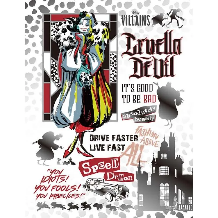 Pussel Svart & Silver / Cruella 101 Dalmatiner 300 Bitar YAM-42-96 YANOMAN