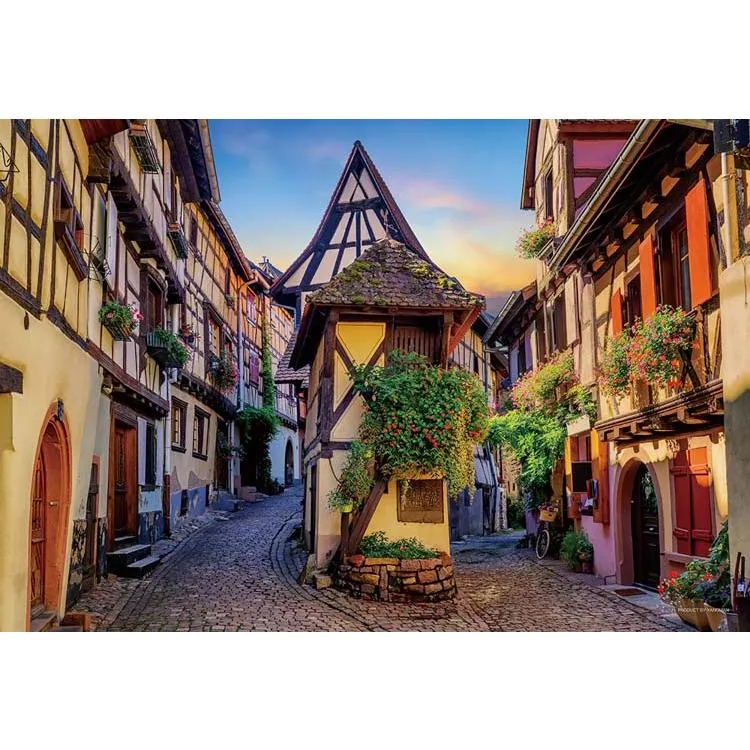 Pussel Solnedgångsstad Eguisheim Frankrike [CP-HI] 1000 bitar YAM-13-17 YANOMAN