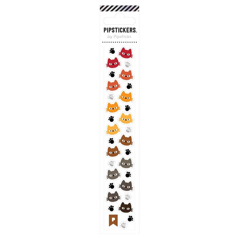 Feline Faces Mini Stickers by Pipsticks