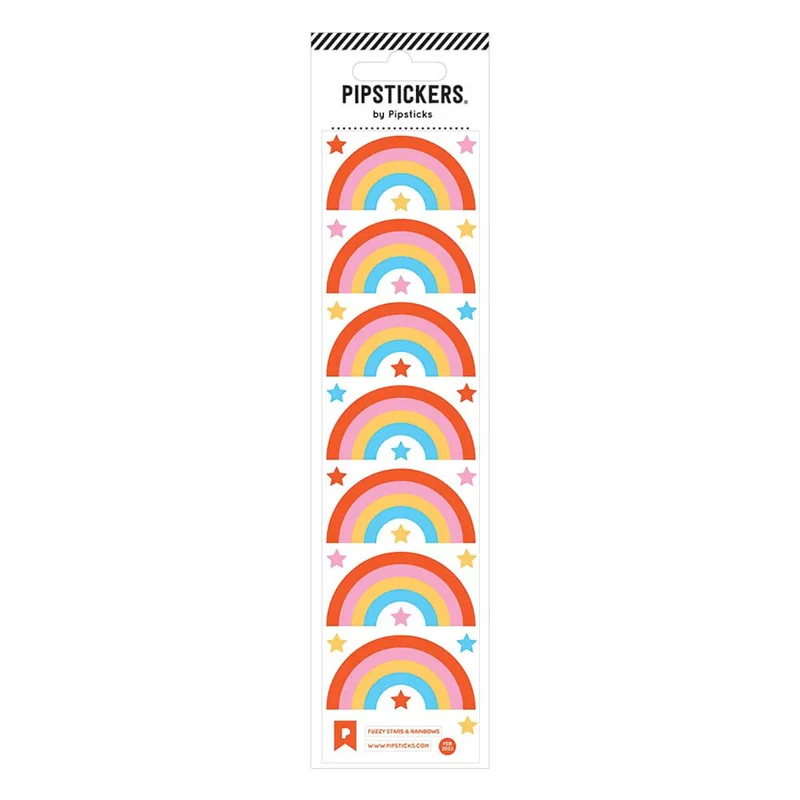 Fuzzy Stars & Rainbows Stickers by Pipsticks