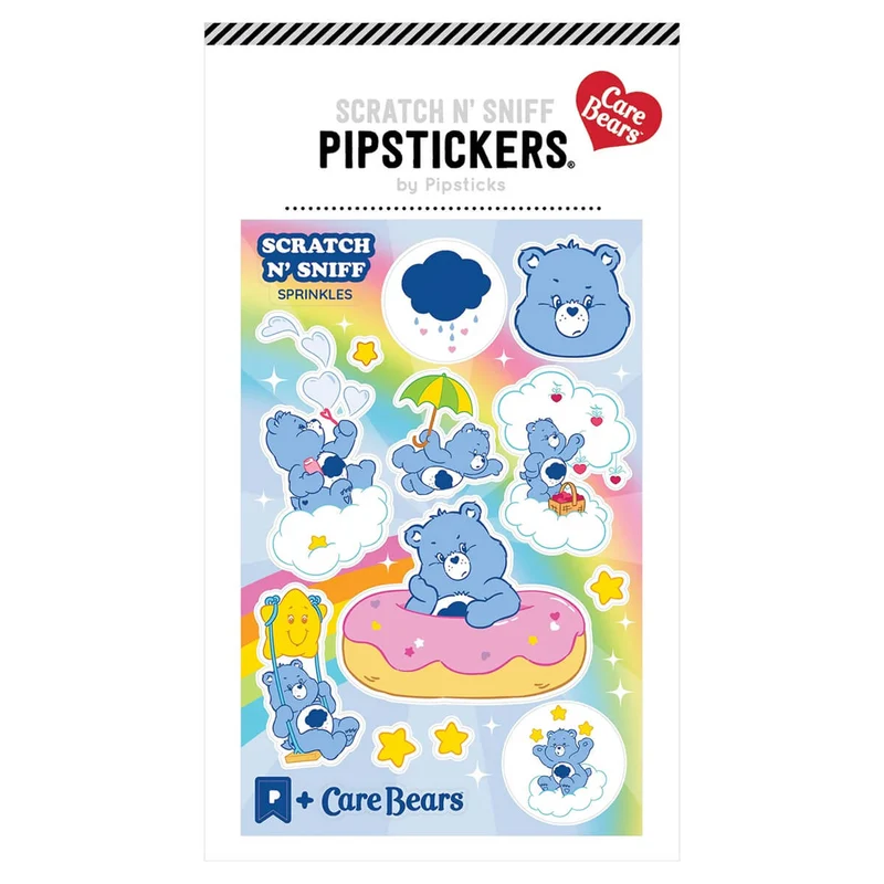 Fluffy Grumpy Bear Scratch 'n Sniff Stickers by Pipsticks