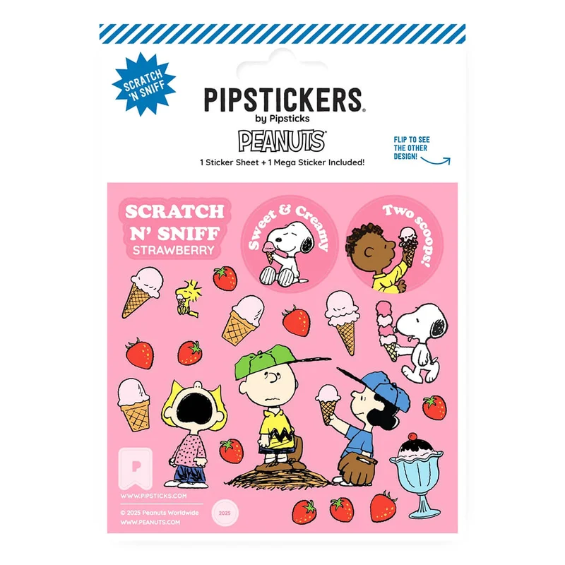 Peanuts Ice Cream Scratch 'n Sniff Stickers by Pipsticks