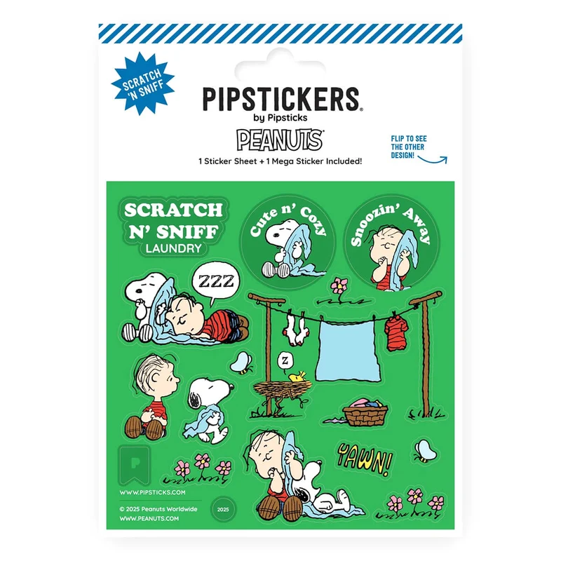 Peanuts Laundry Day Scratch 'n Sniff Stickers by Pipsticks
