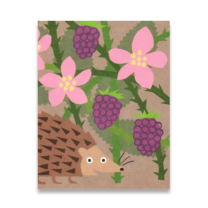 Brambles Mini Greetings Card by Lisa Jones Studio