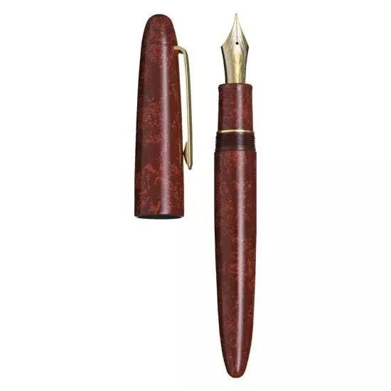 Sailor reservoarpenna traditionell lackkonst Iromiyabi reservoarpenna djup scharlakansröd medium 10-1600-430