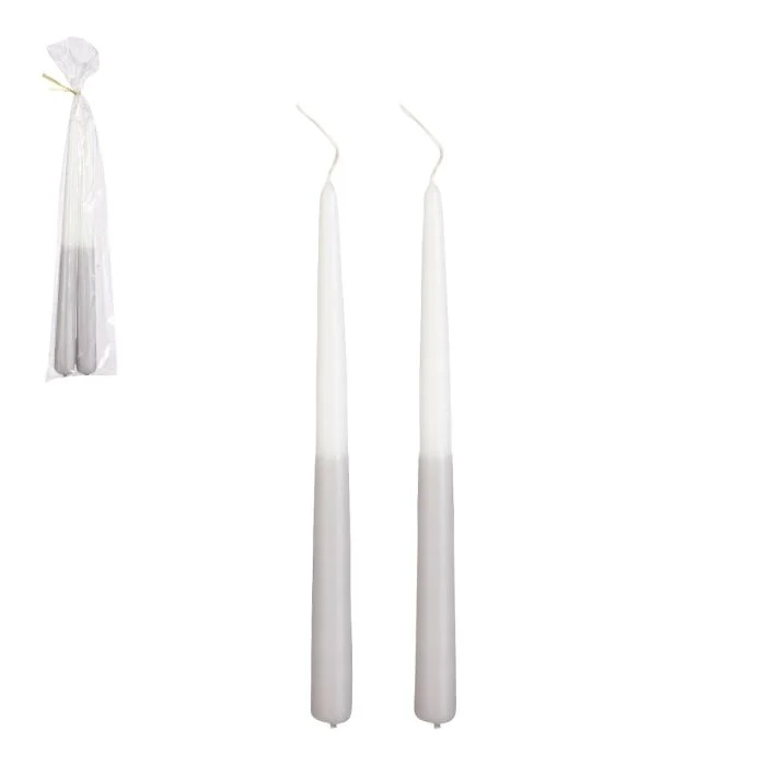 Tvåfärgade lampor ljusgrå/vita 2-pack