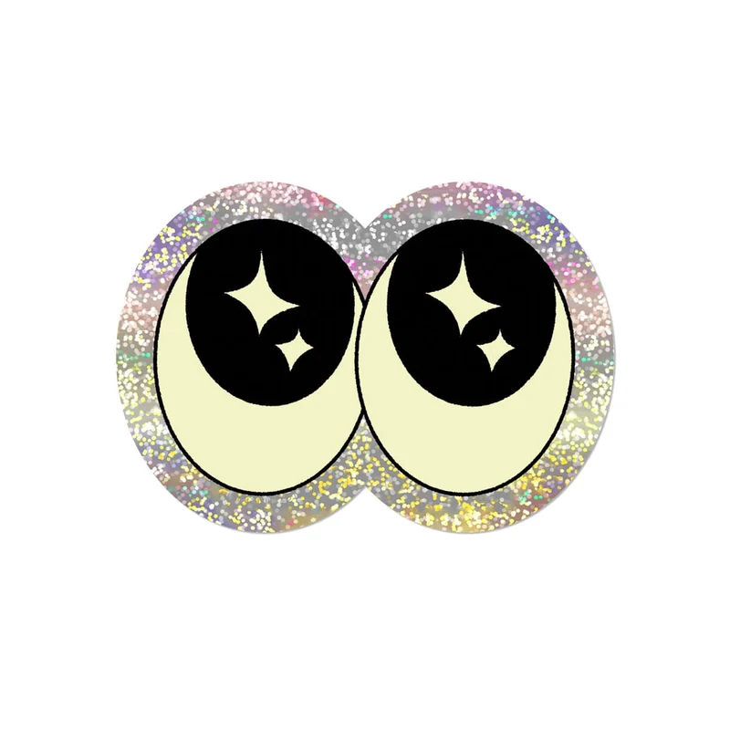 Eyeballs Sticker by Red Cap Cards