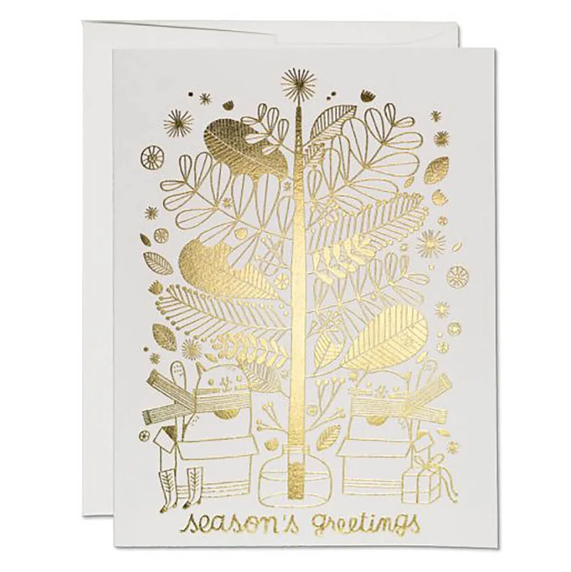 Tree Cats Christmas Greetings Card by Red Cap Cards