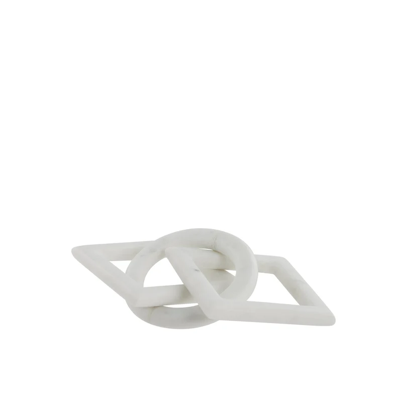 Ellia dekoration H1,5 cm. vit marmor