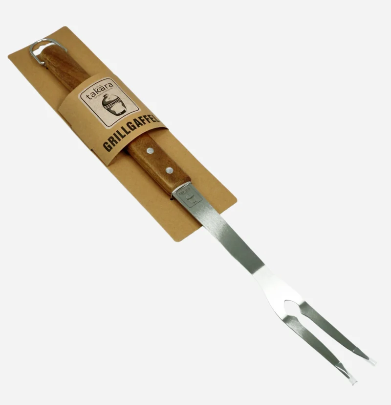Takara Bambus Grillgaffel - Ekstra Kraftig Rustfritt Stål 45cm | Profesjonell Grillgaffel