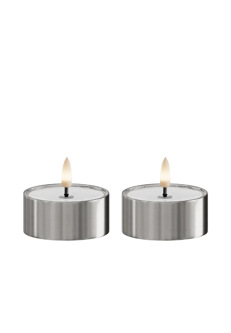 Värmeljus Metall 2-Pack Utomhus 6,7x3,1 cm