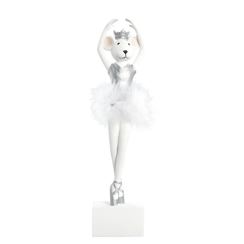 Salinna ballerina mus 32,5 cm. vit