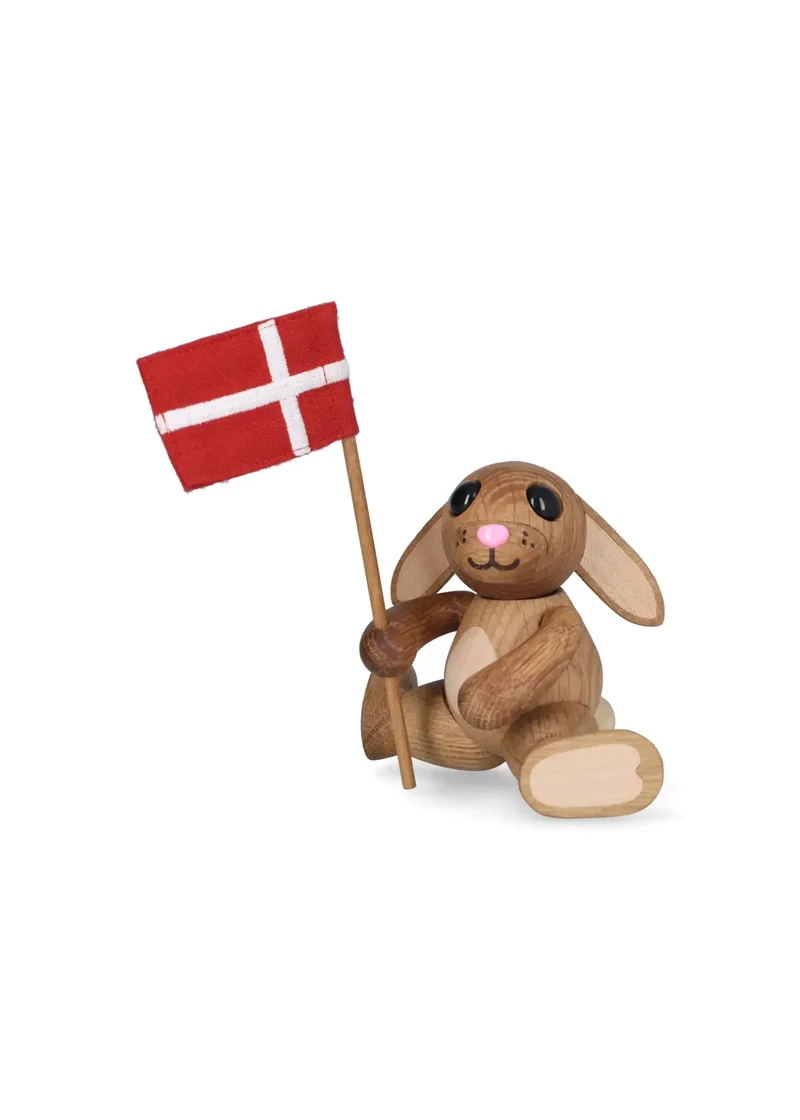 Dekoration Rabbie Kanin med Flagga Ek