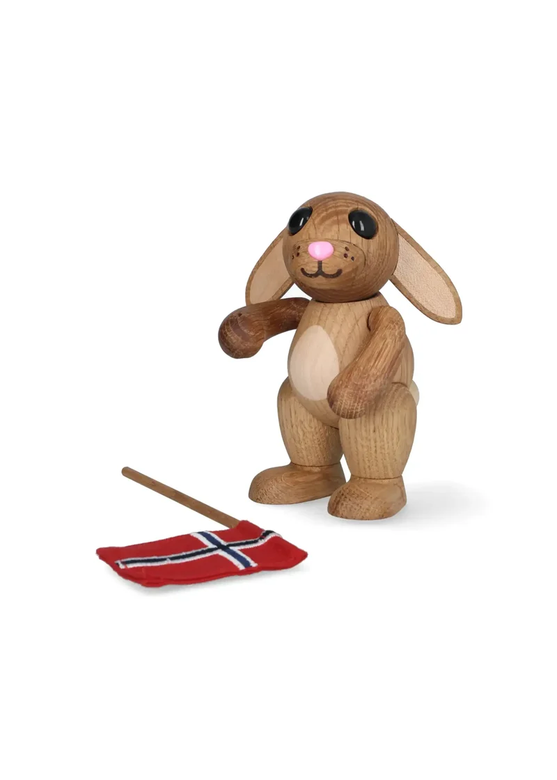 Dekoration Rabbie Kanin med Flagga Ek