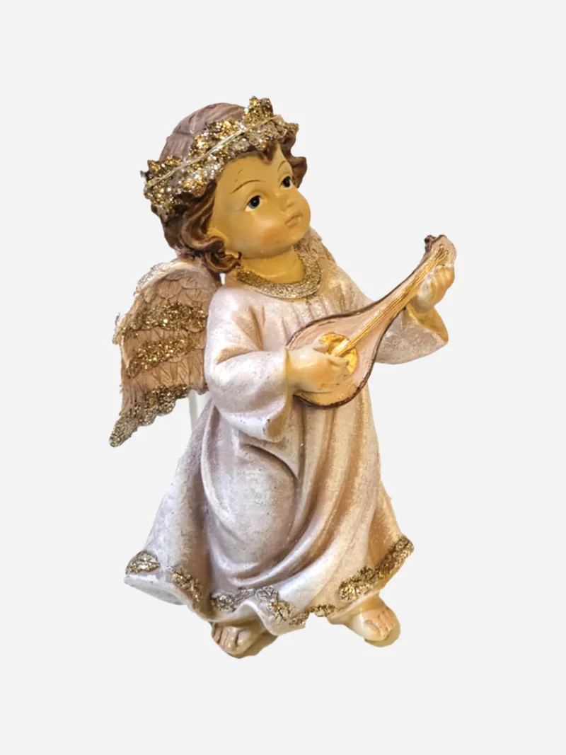 Engel med Gitar - Koselig Julefigur 24 cm