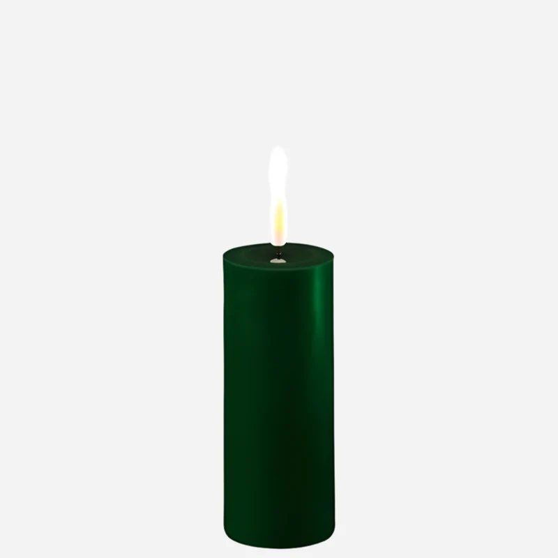 Deluxe homeart LED kubbelys mørk grønn 5x15 cm