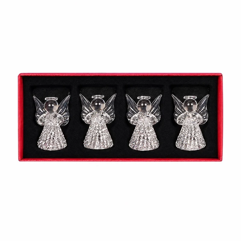 Glasänglar 6 cm höga i 4-pack
