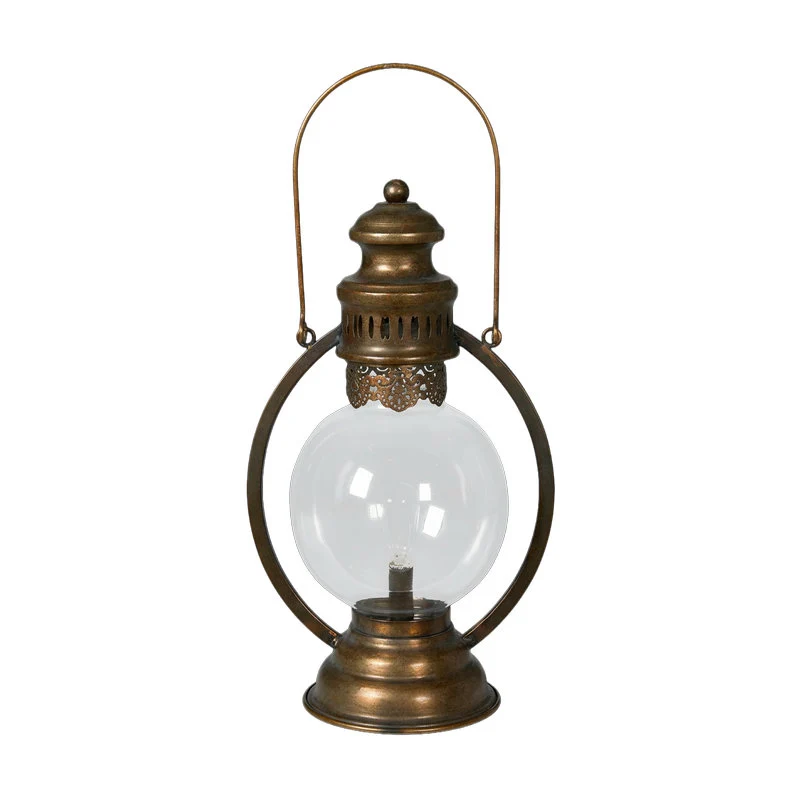 Stormlykta med glödlampa 34 cm hög