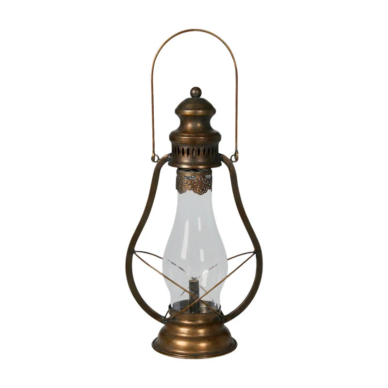 Stormlykta/lanterna med lampa 43 cm hög