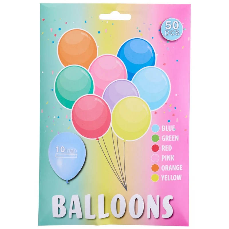 Ballonger 25cm Sett á 50 stk | Let's Celebrate