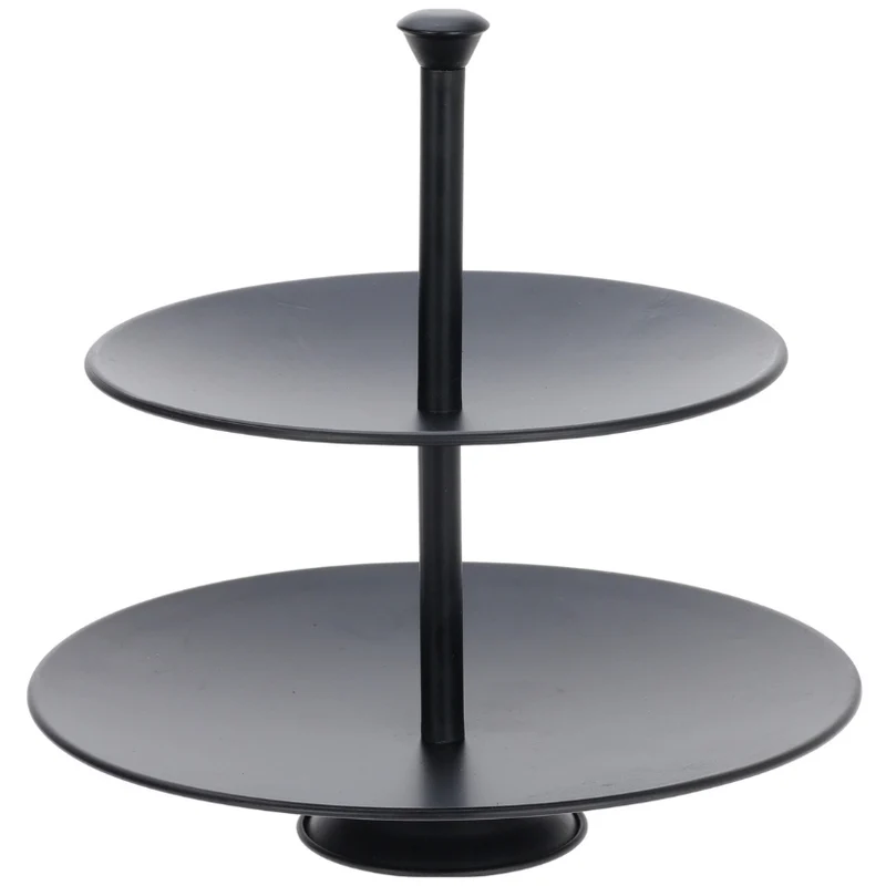 Serveringsstativ 2 nivåer | Matt svart metall | Excellent Houseware