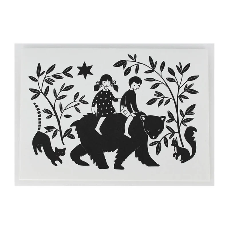 Brother and Sister Greetings Card by Artcadia