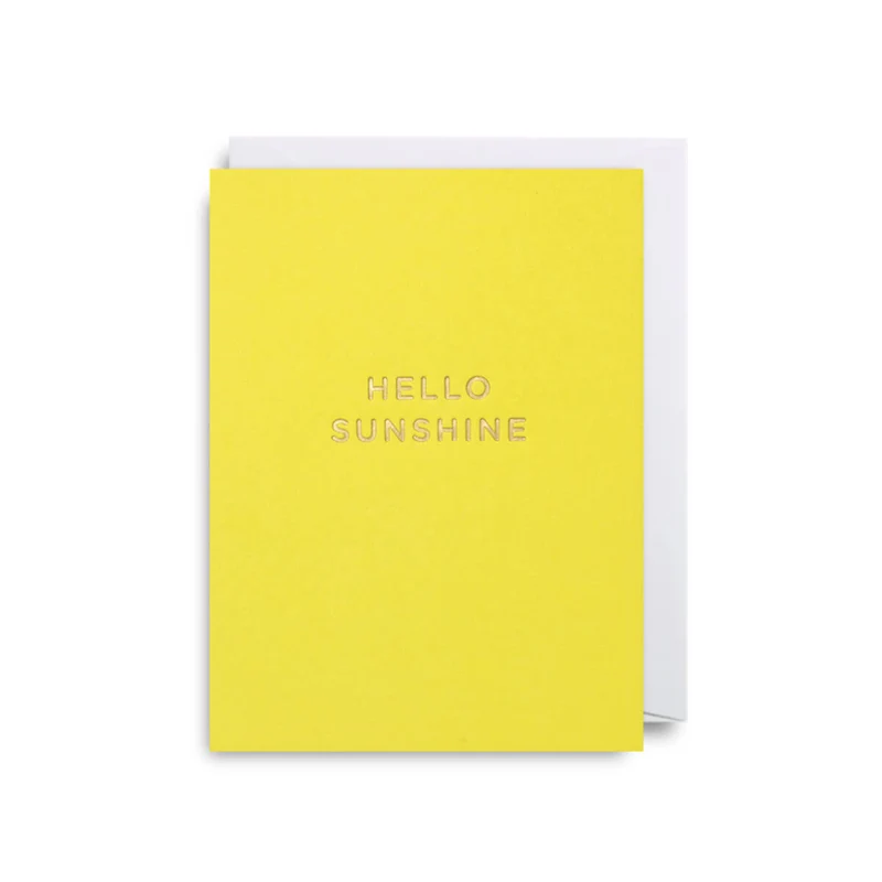 Hello Sunshine Mini Greetings Card by Cherished for Lagom Design