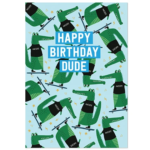 Birthday Dude Greetings Card by Mifkins