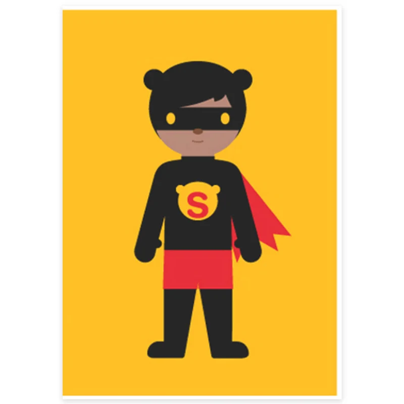 Superbear Greetings Card by Dicky Bird