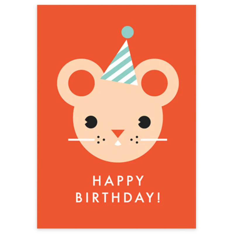 Mouse Greetings Card by Dicky Bird