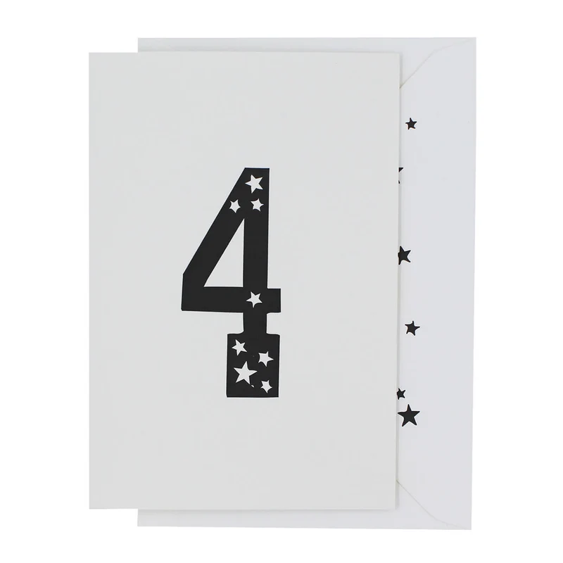 4th Birthday Greetings Card by Artcadia