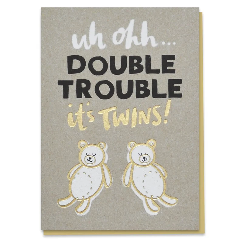Double Trouble Greetings Card by Stormy Knight