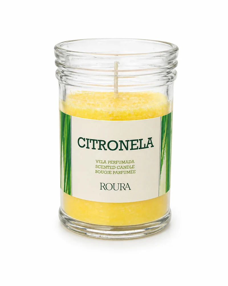 Doftljus Basic Citronella i Transparent Kopp 90x62 mm