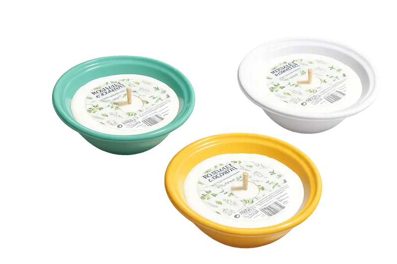 Doftljus Toscana 3-pack i Glaserad Terrakottaskål