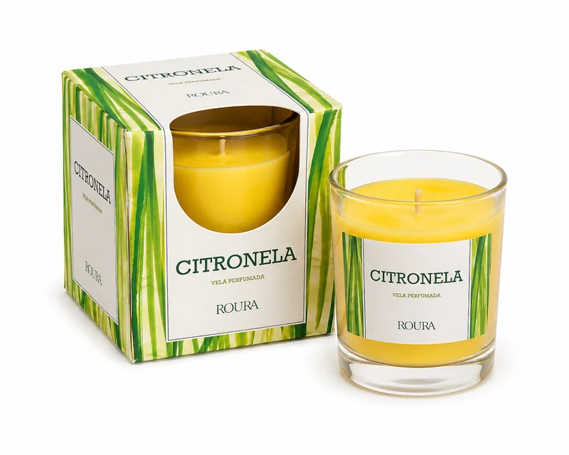 Doftljus Basic Citronella i Glas 83x70 mm