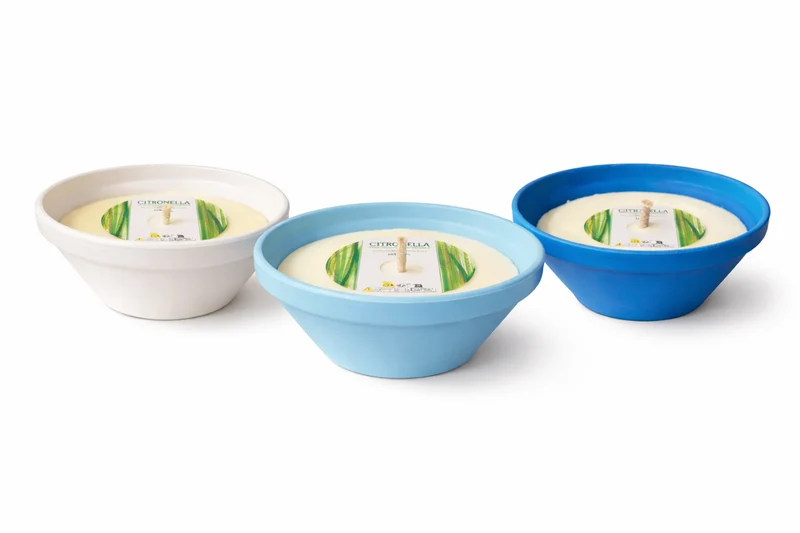 Doftljus 3-pack Citronella i Terrakottaskål