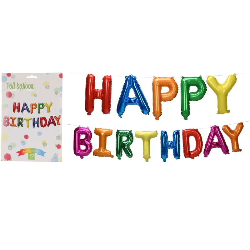 Folieballonger Happy Birthday | Fargemiks