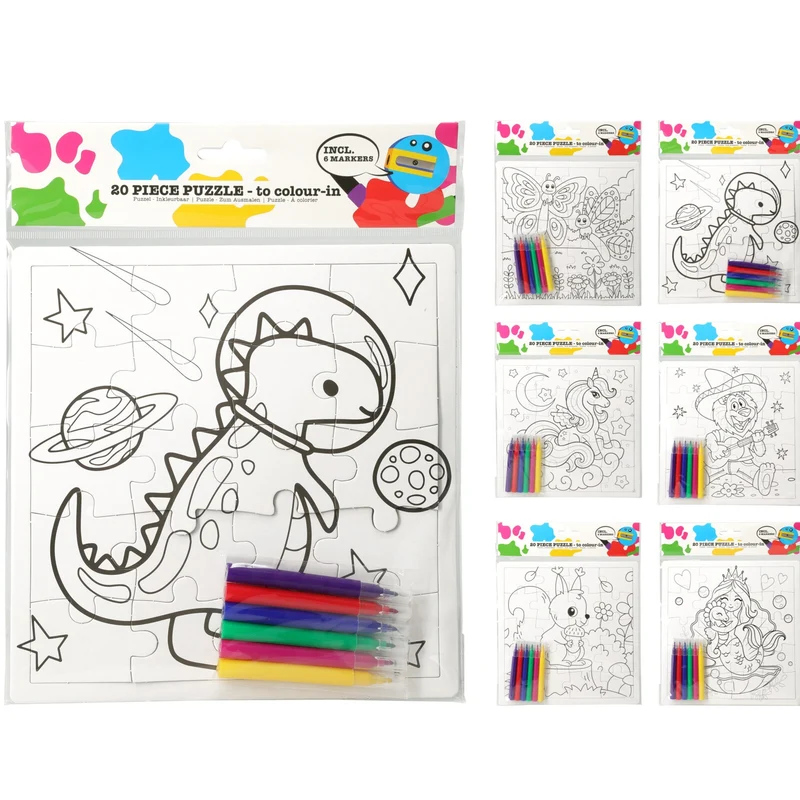 Fargelegg Puslespill Sett | Art & Craft