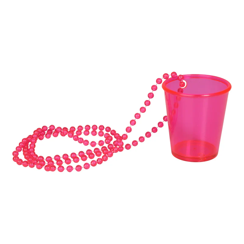 Halskjede shotglass Neon Rosa
